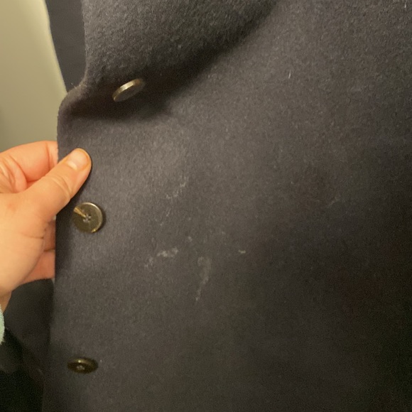 Theory Shirt Jacket Wool Cashmere Navy Black Medium - Picture 6 of 7